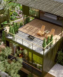 Maisons modulaires préfabriquées de 2 étages avec terrasse Maisons de vacances Maisons de vacances Maison préfabriquée de 3 chambres et salon Maison de jardin - Product Image 5