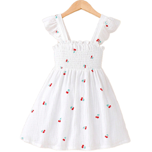 Abiti da festa estivi da ragazza per bambini di età compresa tra 6 e 8 anni tessuti in tessuto per feste di piccole principesse - Product Image 1
