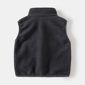 Automne hiver enfants <span class=keywords><strong>gilet</strong></span> avec col montant nouveau Style décontracté polaire vente en gros <span class=keywords><strong>gilet</strong></span> thermique pour garçons et filles - Product Image 4