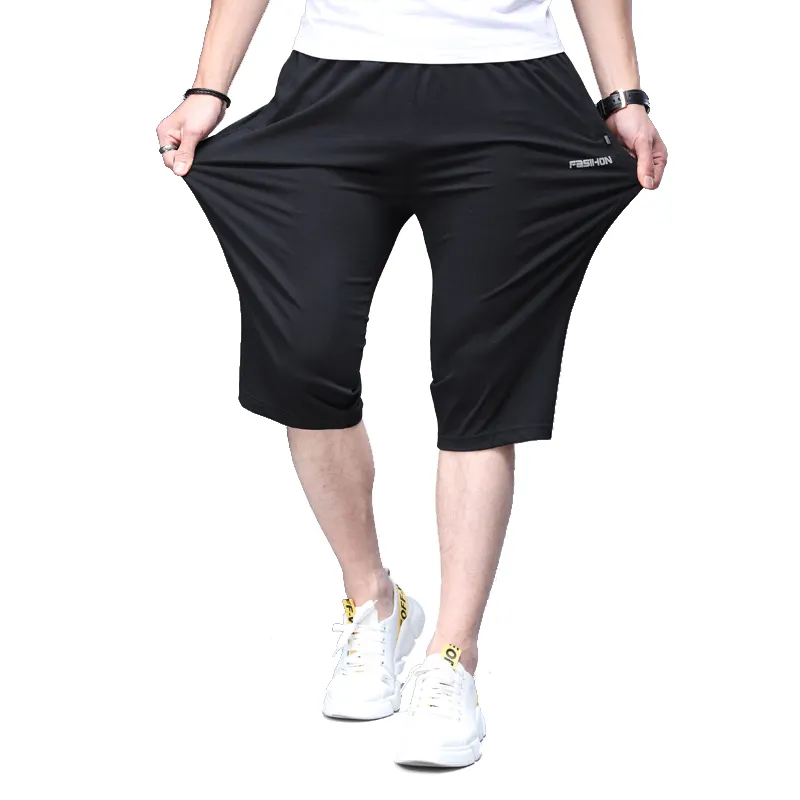 Pantaloncini estivi da uomo che fanno Jogging in palestra da allenamento ad asciugatura rapida pantaloni da spiaggia da uomo a tre quarti pantaloncini taglie forti