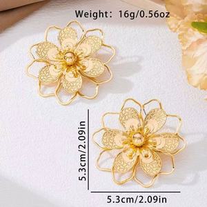 Nouvelles boucles d'oreilles à clous en alliage de zinc tendance et classiques pour femmes, élégantes, pour mariage, fiançailles, accessoires de bijoux - Product Image 3