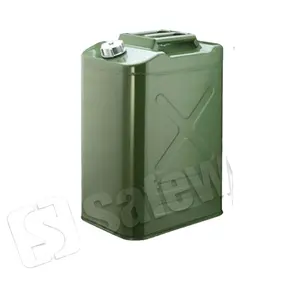 SWJC-12 Hoge Kwaliteit Benzine Brandstoftank Rvs Metalen Jerrycans 40l