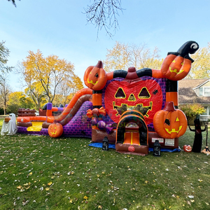 Kids commercial grade halloween outdoor <b>inflatable</b> blow up bounce houses bouncy castle slide equipment - Product Image 3