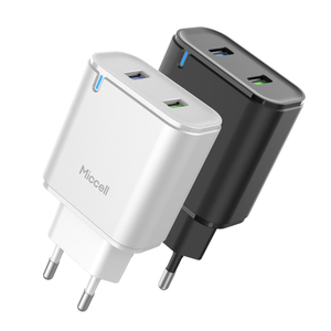 <span class=keywords><strong>Chargeur</strong></span> de téléphone Miccell PD 20w USB c Charge rapide <span class=keywords><strong>Chargeur</strong></span> mural USB Double port USB <span class=keywords><strong>Chargeur</strong></span> de téléphone portable pour <span class=keywords><strong>iphone</strong></span> Téléphone portable - Product Image 1