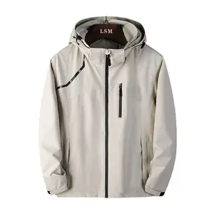 Men's Women's XXL Waterproof Outdoor Rainproof Jacket for Mountaineering Solid Color Overcoat with Custom LOGO Group Purchase