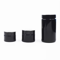 Pot en verre violet foncé anti-UV écologique pour l'emballage de crème cosmétique, une collection exclusive de flacons cosmétiques