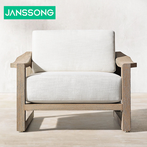 Juego de muebles de exterior de formas clásicas de diseño romano Sofá de madera de teca sostenible de primera calidad moderno - Product Image 2