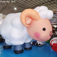 Modèle animal à quatre membres, mignon, grande chèvre gonflable blanche personnalisable pour jouets d'enfants, publicité commerciale
