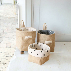 ถุงเก็บของอเนกประสงค์ใยพืชรักษ์โลก รูปทรงกระบอก สำหรับใช้ในห้องครัว ห้องน้ำ ห้องนอน สไตล์โมเดิร์นเรียบง่าย - Product Image 1