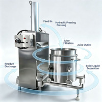 RVS Verticale Hydraulische Koude Pers Sapcentrifuge Commerciële Fruitpers voor Vruchtensapverwerking in Drankfabrieken