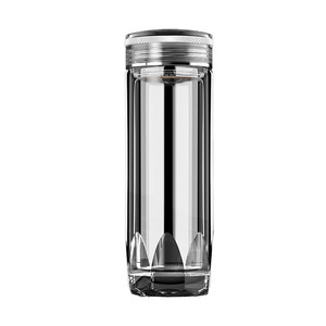 Double Wall Glass Cup Thickened Heat Resistant Octagonal Lid Business Gift Large Capacity Unisex Water Bottle - Product Image 5