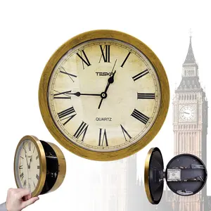 Home Decoration clock Hidden Wall Secret Jewelry Security Money Cash Safe Clock Wall Clock With Hidden Safe Storge