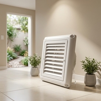 Couvercle de bouche d'aération carré moderne de 4 pouces en plastique perforé pour le salon, l'extérieur, le sous-sol, les entrepôts de ventilation.