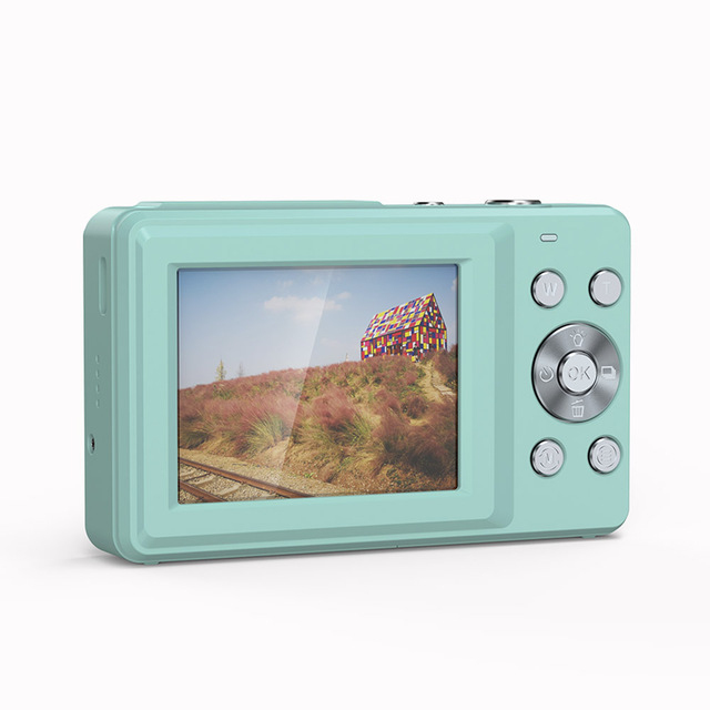 Travel Ready Mirrorless Vlog Mini Camera 44MP FHD 1080P Fixed Focus Compact Digital Camera CMOS Sensor 2-3" Screen Teens