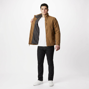 New Design High Quality Autumn Waterproof <b>Canvas</b> Softshell Jacket with Stand Collar Hooded Thick - Product Image 1