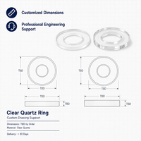 Composants de bague en quartz transparent sur mesure avec options de profil fin et épais pour l'approvisionnement industriel OEM/ODM