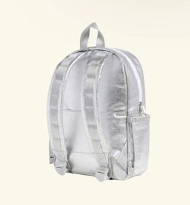 Custom Kids <b>Mini</b> Travel <b>Backpack</b> Plush Hearts Metallic <b>Backpack</b> for Girl Silver School Bag - Product Image 3