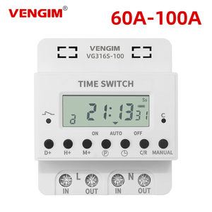 VG316S <b>Timer</b> 220V 60A-100A, Digital <b>Timer</b> Switch Relay, Weekly 7 Days Electronic Programmable <b>Timer</b> L26 - Product Image 2