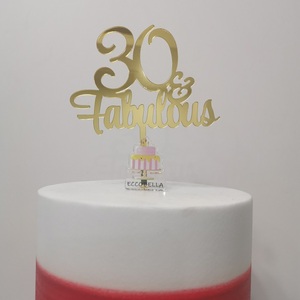 ECCOBELLA Favoloso Topper per Torta in Acrilico Dorato a Specchio, <span class=keywords><strong>Elegante</strong></span> Decorazione per Torta Riutilizzabile '<span class=keywords><strong>Buon</strong></span> <span class=keywords><strong>Compleanno</strong></span>' 11x14cm, Stampa UV - Product Image 6