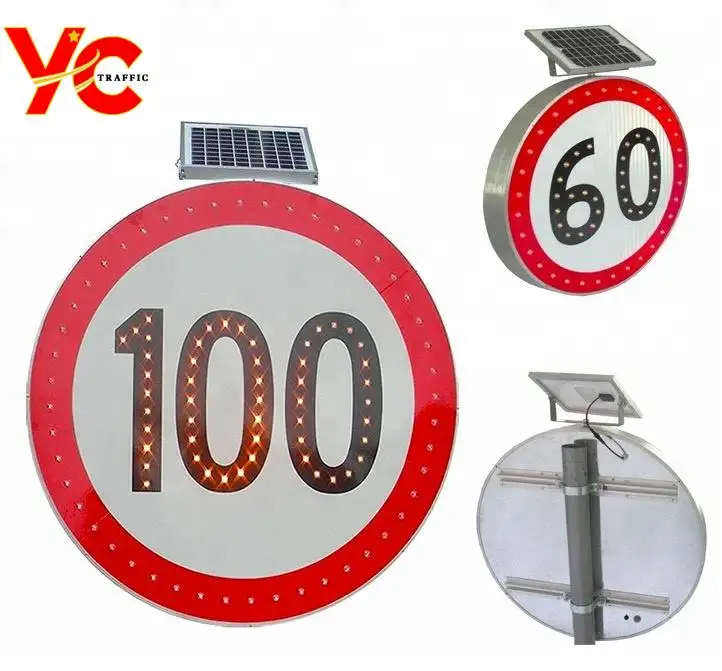 Top quality road safety solar LED flansh traffic signal light 300mm yellow flash red slow warning light