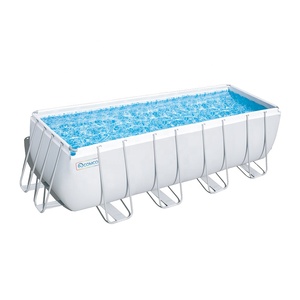 450x220x122 cm jeu d'eau stable au-dessus du sol rectangulaire en forme de U cadre en métal <span class=keywords><strong>piscine</strong></span> familiale - Product Image 1