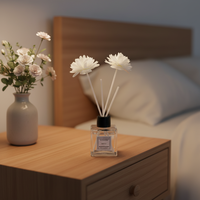 Diffuseur à bâtonnets en verre 50 ml, écologique, sans alcool, parfum longue durée 1 mois, décoration d'intérieur luxueuse, cadeau DIY, fait main