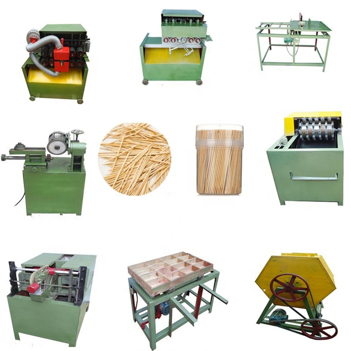 Полное оборудование для обработки одноразовых зубочисток и палочек для еды