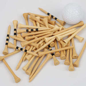 Tees de Golf de Madera con Línea de Marcación Negra de 2 3/4 y 3 1/4 Pulgadas, Biodegradables, de Abedul Natural, al por Mayor - Product Image 1