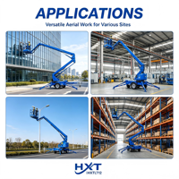 HX Meilleures ventes Nacelle élévatrice télescopique hydraulique araignée remorquable avec nacelle rotative