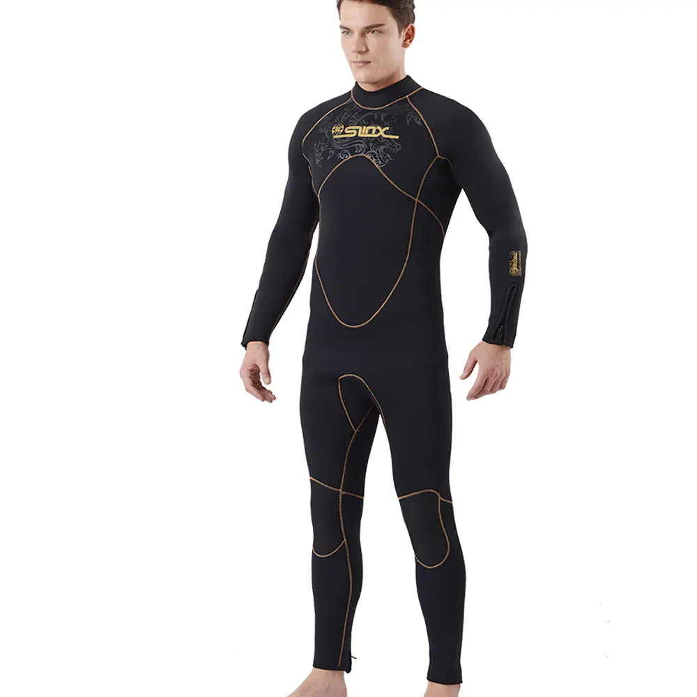 Черный гидрокостюм для подводного плавания 5 мм, Резиновый Гидрокостюм, мужской неопреновый гидрокостюм для подводной охоты, полноразмерный купальник для дайвинга, серфинга