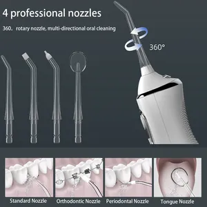 Portable Water Flosser Dentaire Oral Irrigator Pick 5 Modes Rotation <span class=keywords><strong>Jet</strong></span> <span class=keywords><strong>Pour</strong></span> Le Nettoyage Des <span class=keywords><strong>Dents</strong></span> Fil Floss Bouche Machine À Laver - Product Image 3