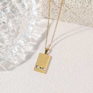 Collar de Acero Inoxidable con Caligrafía Árabe Islámica Musulmana '<span class=keywords><strong>Todo</strong></span> lo que Deseas que Dios' para Eid, Joyería de Moda, Venta al por Mayor - Product Image 4