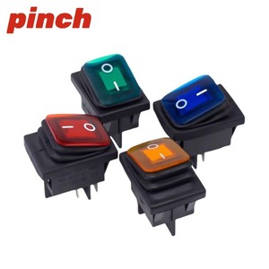 KCD4 Rocker <b>Switch</b> 4 Pin 6 Pin Illuminated Red On Off Button For Electric Kettle Power Control - Product Image 3