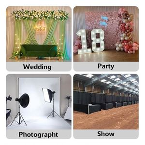 Optional Size Adjustable Silver Metal Frame Pipe <b>Backdrop</b> <b>Stand</b> Wedding Stage Decoration Display Accessories - Product Image 5