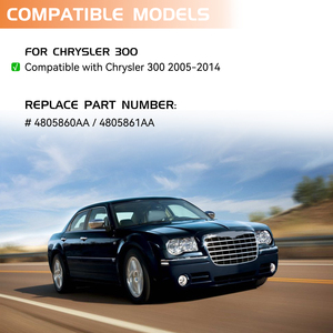 ไฟเลี้ยวหน้ากันชน 2 ชิ้น สำหรับ Chrysler 300 เลนส์รมดำ ไฟ LED สีขาว ไฟเลี้ยวข้างแบบแถวเดียว - Product Image 6