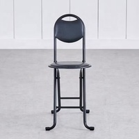 Chaise pliante en métal avec siège et dossier rembourrés, design peu encombrant, confortable, durable, portable, pour la maison, le bureau, le bar, l'appartement