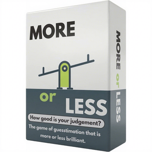 <span class=keywords><strong>Jeu</strong></span> <span class=keywords><strong>de</strong></span> cartes social More or Less, <span class=keywords><strong>jeu</strong></span> <span class=keywords><strong>de</strong></span> société familial pour amis, adultes, enfants, <span class=keywords><strong>jeu</strong></span> <span class=keywords><strong>de</strong></span> stratégie et <span class=keywords><strong>de</strong></span> devinettes - Product Image 1
