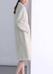 Manteaux d'hiver tissés sur mesure pour femmes, <span class=keywords><strong>Trench</strong></span> Long mi-long en <span class=keywords><strong>laine</strong></span> et cachemire pour femmes, offre spéciale - Product Image 3