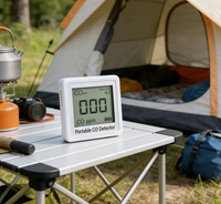 Détecteur de monoxyde de carbone portable rechargeable USB Airsense C601 avec alarme, écran LCD, affichage de la température et de l'humidité, équipement de mesure du CO