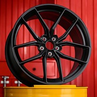Rines de Aleación Forjados Monobloque de Estilo JDM Premium, Color Negro Mate, Multirradio, Cóncavos Profundos, para Autos de Pasajeros Nismo