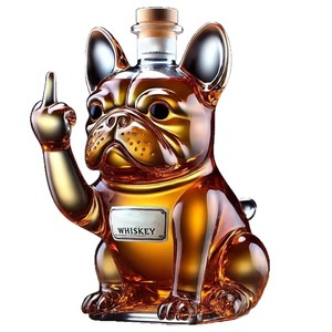 Vui Động Vật Pháp Bulldog Hình Thủy Tinh Trong Suốt Decanter Độc Đáo Và Thú Vị <span class=keywords><strong>Whisky</strong></span> Bình Trong Hình Dạng Con Chó - Product Image 1