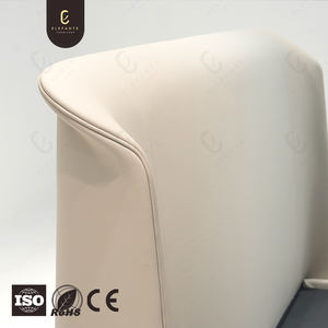 Tête de <span class=keywords><strong>lit</strong></span> King Size en cuir véritable beige de luxe, ensemble de <span class=keywords><strong>lit</strong></span> double avec cadre robuste, design moderne pour meubles de chambre à coucher de villa - Product Image 5