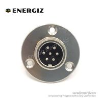 Conector de aviación de tornillo M12 de 7 pines y 12mm, enchufe de montaje en Panel, para conectores circulares