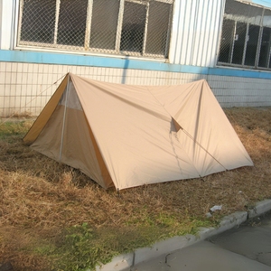 Two-Person <b>Waterproof</b> Windproof Camping <b>Tent</b> Quick Setup Three-Season T/C Fabric Double Layer Straight Bracing Design 3000mm+ - Product Image 2
