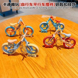 2025 <b>Creative</b> Sports Souvenir <b>Gift</b> Keyring Idea Fun Movable Sliding Bicycle Keychain UV Printed Crystal Metal Soft Feature - Product Image 2