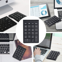 Teclado numérico Bluetooth, teclado numérico inalámbrico, 22 teclas, portátil, Delgado, de contabilidad financiera, para ordenador portátil, Windows