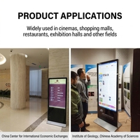 Totem publicitaire LCD tactile d'intérieur 43/55/65 pouces, kiosque vertical, logiciel CMS, affichage LED, signalisation numérique et écrans