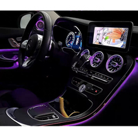 Actualización de Luz Ambiental de 64 Colores para Mercedes-Benz Clase C W205, Juego de 8 Accesorios Interiores