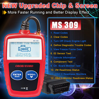 Nuevo Escáner OBD2 MS309 Herramienta de Diagnóstico Automotriz de 12V Lector de Códigos de Motor de Coche Herramienta de Diagnóstico Eficiente