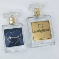 Autocollant personnalisé en métal pour flacon de parfum avec étiquette en aluminium